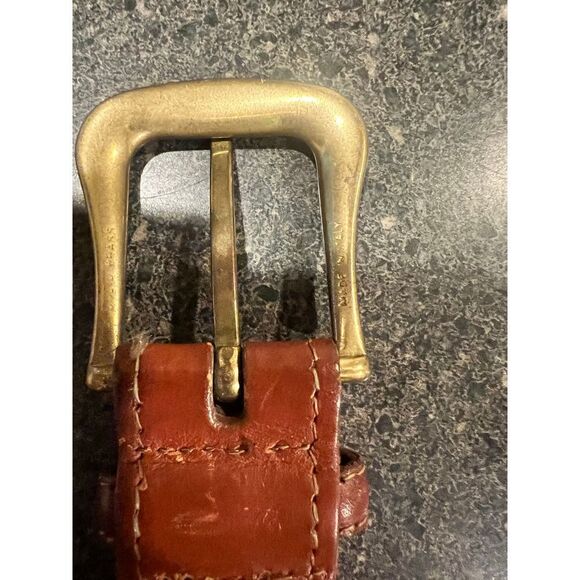 Vintage TORINO Braided Leather brass buckle  size 32 USA made - Picture 7 of 12